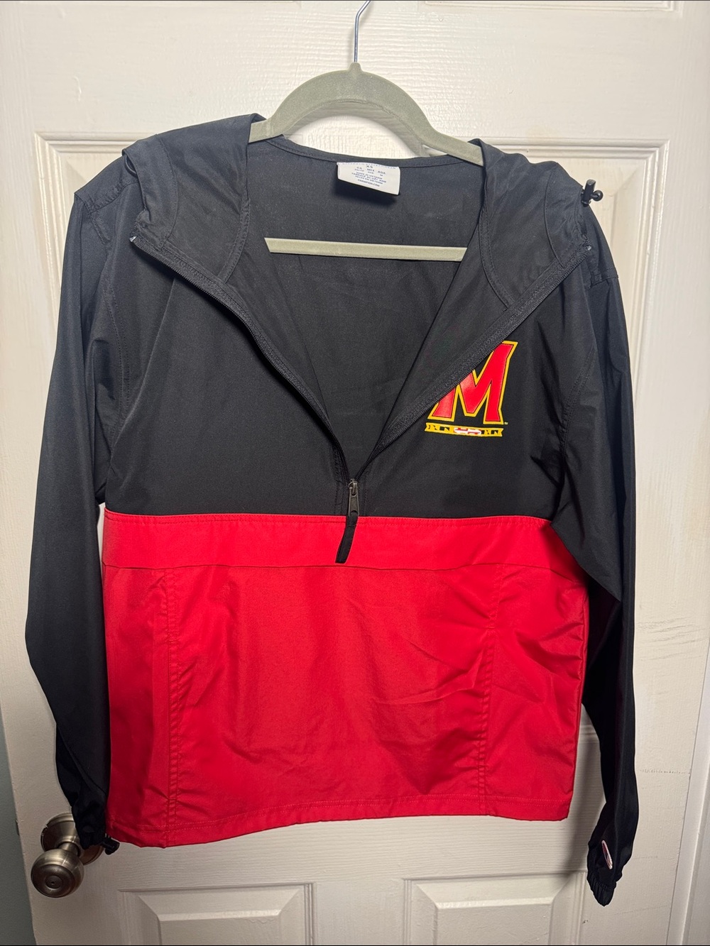 Champion Black and Red 'TERPS' Hooded Pullover